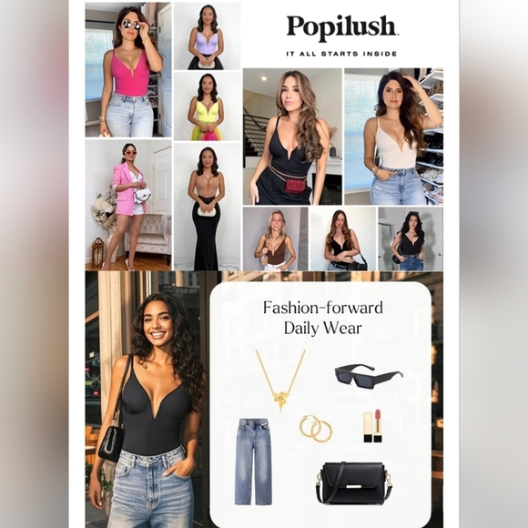 Deep V-Neck Low Back Sculpting Thong Bodysuit #929 - Picture 9 of 11